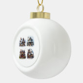 Eerste Kerstmis Mooie Kerst Huis Design Keramische Bal Ornament (Rechts)