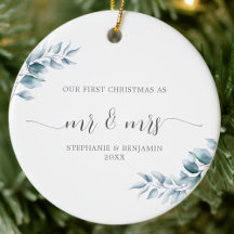 Eerste Kerstmis Mr. Botanical Ice Blue Elegant