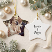 Eerste kerstmis Mr en Mrs aangepaste naam aandenke