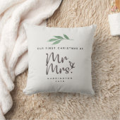 Eerste kerstmis Mr. en Mrs. Heirloom Worp Kussen (Deken)