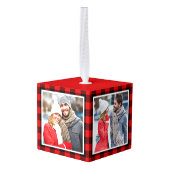 Eerste Kerstmis: Mr. en Mrs. Red Truck Pset. Decoratie (Achter hoekig)