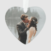 Eerste Kerstmis Mr. | Mevrouw Silver Diamonds Keep Ornament (achterkant)