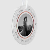Eerste Kerstmis: Mr & Mrs Foto Modern Elegant Ornament (voorkant)