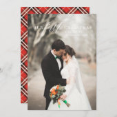 Eerste Kerstmis Mr. & Mrs Holiday-fotokaart Feestdagenkaart (Voorkant / Achterkant)