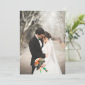 Eerste Kerstmis Mr. & Mrs Holiday-fotokaart Feestdagenkaart (Staand voorkant)