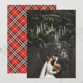 Eerste Kerstmis Mr. & Mrs Holiday-fotokaart Feestdagenkaart (Voorkant / Achterkant)