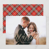 Eerste Kerstmis Mr. & Mrs Holiday-fotokaart Feestdagenkaart (Voorkant / Achterkant)