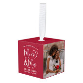 Eerste Kerstmis, Mr. Mrs. Passen getrouwd 3 Foto R Decoratie (Voorkant hoekig)