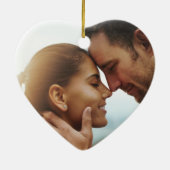 Eerste Kerstmis Mr. Mrs. Winter Branch Eenvoudige  Keramisch Ornament (Achterkant)