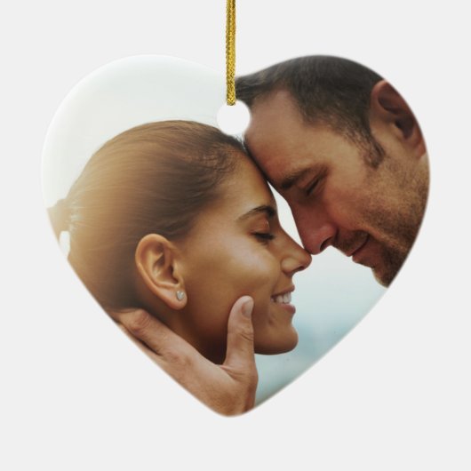 Eerste Kerstmis Mr. Mrs. Winter Branch Eenvoudige  Keramisch Ornament (Achterkant)