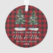 Eerste Kerstmis, Mr. Two Pines Red Pset Ornament (achterkant)