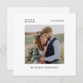 Eerste kerstmis na het huwelijk foto feestdagenkaart (Voorkant / Achterkant)