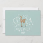 Eerste Kerstmis: natuurlijke herders, delicaat 1 f Feestdagenkaart (Voorkant)