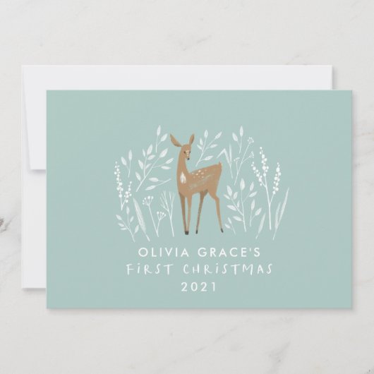 Eerste Kerstmis: natuurlijke herders, delicaat 1 f Feestdagenkaart (Voorkant)