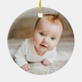 Eerste Kerstmis: natuurlijke herders, delicaat 1 f Keramisch Ornament (Achterkant)