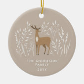 Eerste Kerstmis: natuurlijke herders, delicaat 1 f Keramisch Ornament (Voorkant)