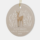 Eerste Kerstmis: natuurlijke herders, delicaat 1 f Keramisch Ornament (Links)
