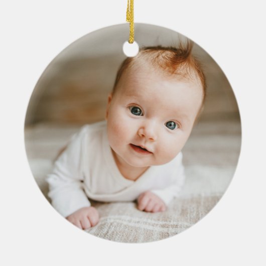 Eerste Kerstmis: natuurlijke herders, delicaat 1 f Keramisch Ornament (Achterkant)