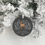 Eerste Kerstmis: natuurlijke herders, delicaat 1 f Keramisch Ornament<br><div class="desc">Eerste Kerstmis: een natuurlijke rendiersoort delicaat 1 foto elegant modern design. Deel van een verbluffend collectie.</div>