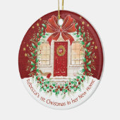 Eerste Kerstmis, Nieuw Huis, Eentje, Keramisch Ornament (Links)