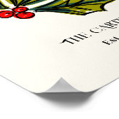 Eerste Kerstmis Nieuw Huis Holly Berries Keepsake Poster (Hoek)