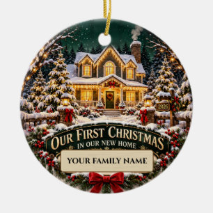 Eerste kerstmis Nieuw huis ornament