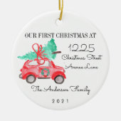 Eerste Kerstmis Nieuw startpunt voor de Feestdagen Keramisch Ornament (Voorkant)