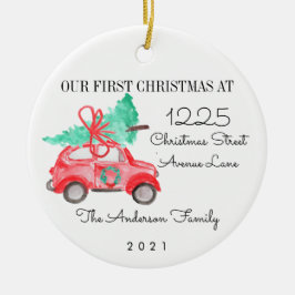 Eerste Kerstmis Nieuw startpunt voor de Feestdagen Keramisch Ornament