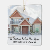 Eerste Kerstmis Nieuw thuisadres Huisopwarming Keramisch Ornament (Links)