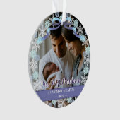 Eerste Kerstmis Nieuwe Baby Ouders Snowflakes Ornament (voorkant)