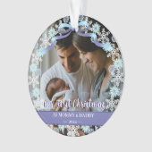 Eerste Kerstmis Nieuwe Baby Ouders Snowflakes Ornament (voorkant)