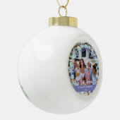 Eerste kerstmis Nieuwe babygrootouders Snowflakes Keramische Bal Ornament (Links)