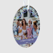 Eerste kerstmis Nieuwe babygrootouders Snowflakes  Ornament (voorkant)