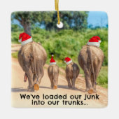 Eerste Kerstmis Nieuwe Huis Foto Funny Keramisch Ornament (Voorkant)