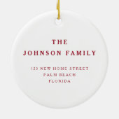 Eerste Kerstmis Nieuwe Huis Kerstmis Foto Keramisch Ornament (Achterkant)