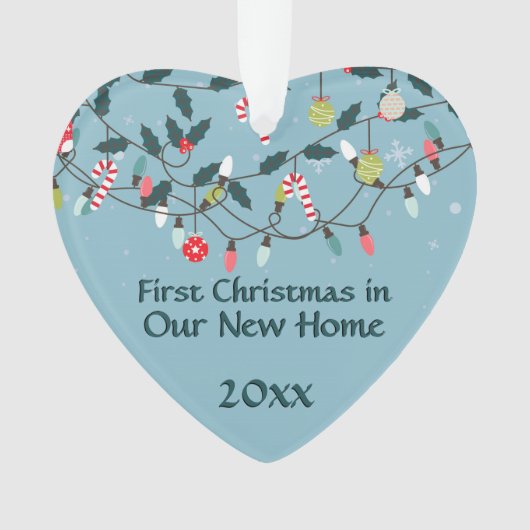 Eerste Kerstmis Nieuwe kerstvierclampjes Ornament (voorkant)