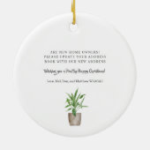 Eerste Kerstmis Nieuwe Rode Deuren van het Huis Ch Keramisch Ornament (Achterkant)