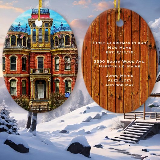 Eerste Kerstmis Nieuwe startfoto Ornament