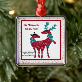 Eerste Kerstmis Nieuwe startpagina voor Scandinavi Metalen Ornament