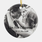 Eerste Kerstmis, nieuwgevierd kerstfeest, kerst Keramisch Ornament (Voorkant)