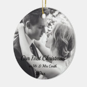 Eerste Kerstmis, nieuwgevierd kerstfeest, kerst Keramisch Ornament (Links)