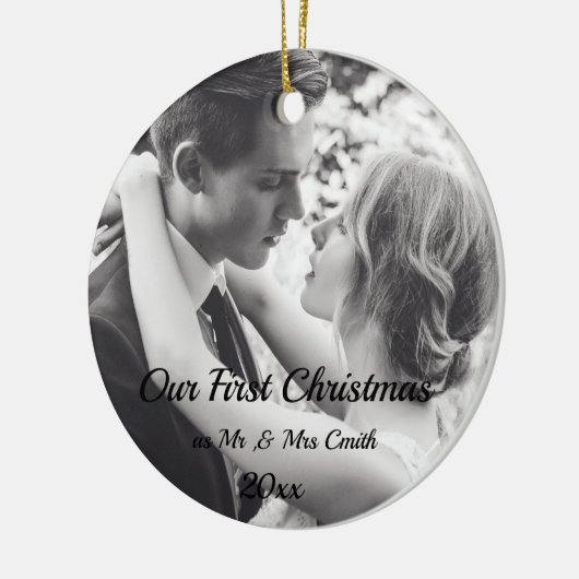 Eerste Kerstmis, nieuwgevierd kerstfeest, kerst Keramisch Ornament (Links)