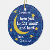 Eerste Kerstmis, oma houdt van je maan en terug Keramisch Ornament (Links)