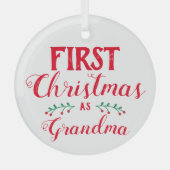 Eerste Kerstmis: oma red & white keepomwille Glas Ornament (Voorkant)