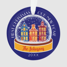 Eerste Kerstmis Onze Nieuwe Huis Snowglobe Kerstmi Ornament