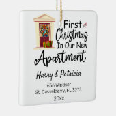 Eerste Kerstmis op maat in ons nieuwe appartement Keramisch Ornament (Rechts)