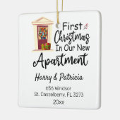 Eerste Kerstmis op maat in ons nieuwe appartement Keramisch Ornament (Links)