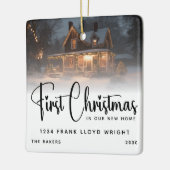 Eerste Kerstmis op maat in ons nieuwe huis Keramisch Ornament (Links)