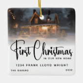 Eerste Kerstmis op maat in ons nieuwe huis Keramisch Ornament (Voorkant)