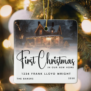 Eerste Kerstmis op maat in ons nieuwe huis Keramisch Ornament